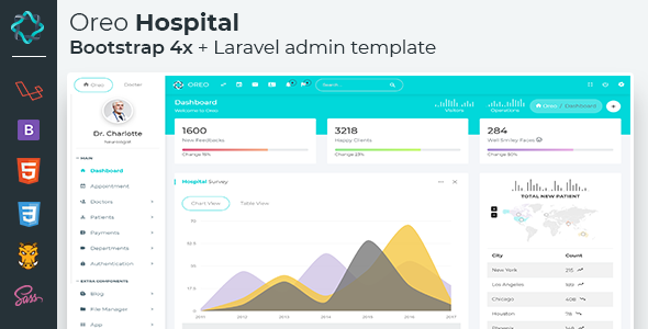 Oreo Hospital - Laravel with Bootstrap Admin Dashboard Template