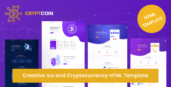 Cryptocoin - Creative ICO and Cryptocurrency HTML Template listing image