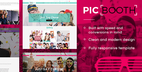 Picbooth - Complete Photobooth, Photography HTML Site Template listing image
