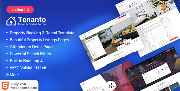 Tenanto - Homes and Property Rental Template