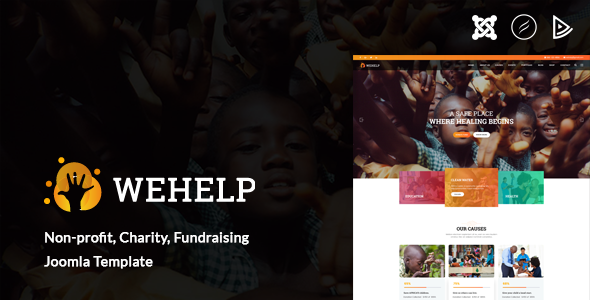 Product preview supplied for WeHelp - Charity, Non-profit, fundraising Joomla Template